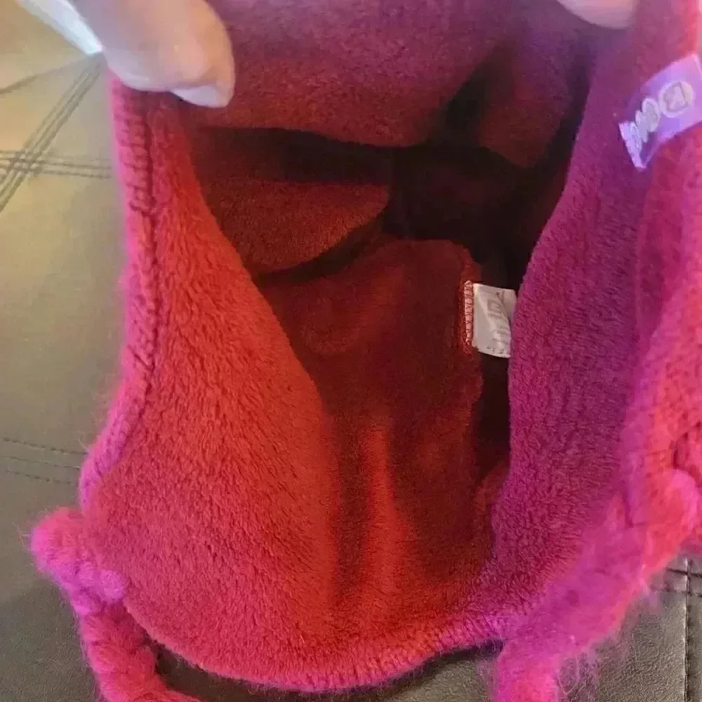 Bula Girl’s Hot Pink Acrylic Knit Peruvian Style Fleece Lined Winter Hat